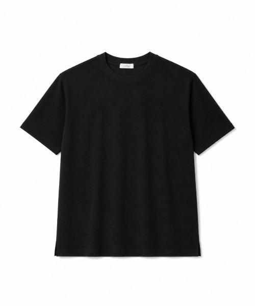 JUN STANDARD PICKS(ジュンスタンダードピックス)の「メッシュ編みTシャツ(Tシャツ/カットソー・メンズ・ネイビー/ブラック/ホワイト・L/LL/M/S)」の2枚目の写真