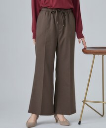 【S-LL】美脚見えが叶う センタープレスフレアパンツ