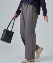 【S-LL】美脚見えが叶う センタープレスフレアパンツ