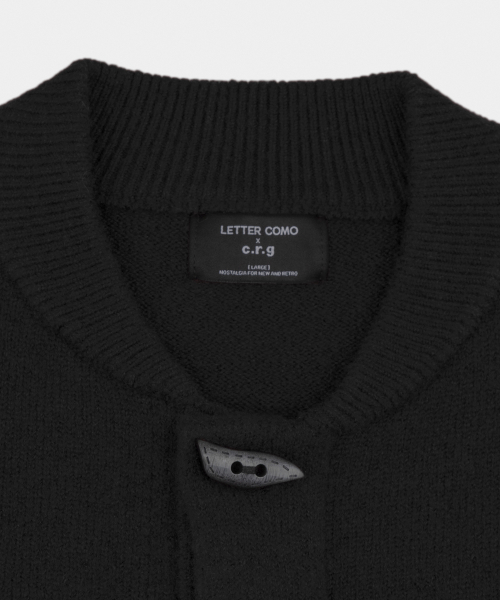 LETTERCOMO(レテルコモ)の「シグニチャーヒドゥンウールニットジャケットブラック(その他アウター・レディース・ブラック・LARGE/MEDIUM)」の4枚目の写真
