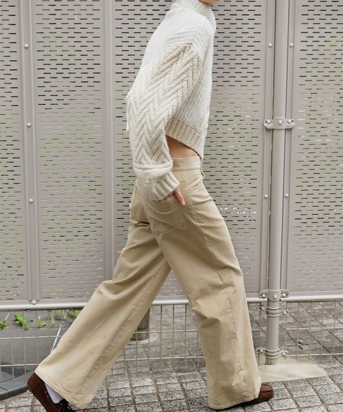 leinwande(ラインヴァンド)の「Easy Work Trousers / イージーワークトラウザー(その他パンツ・レディース・BROWN/Navy/Beige・MEDIUM/SMALL)」の2枚目の写真