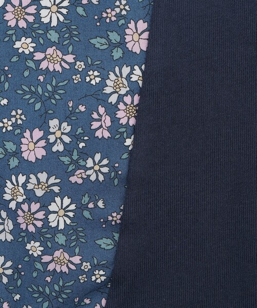 Afternoon Tea(アフタヌーンティー)の「【Afternoon Tea別注】切替プルオーバー/リバティプリント(Tシャツ/カットソー・レディース・ネイビー/グレー・MEDIUM)」の9枚目の写真
