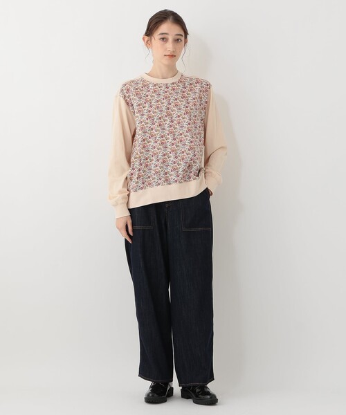 Afternoon Tea(アフタヌーンティー)の「【Afternoon Tea別注】切替プルオーバー/リバティプリント(Tシャツ/カットソー・レディース・ネイビー/グレー・MEDIUM)」の10枚目の写真