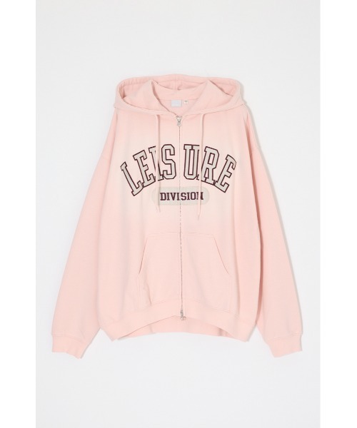 MOUSSY(マウジー)の「UNIV PATCHED ZIP フーディー(パーカー・レディース・ネイビー/ライトピンク/杢グレー・FREE)」の4枚目の写真