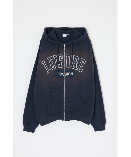 MOUSSY(マウジー)の「UNIV PATCHED ZIP フーディー(パーカー・レディース・ネイビー/ライトピンク/杢グレー・FREE)」の5枚目の写真