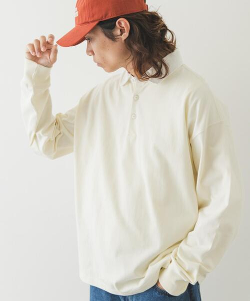 URBAN RESEARCH Sonny Label(アーバンリサーチサニーレーベル)の「ラグビーカラーロングスリーブシャツ(Tシャツ/カットソー・メンズ・ホワイト/ブラウン/ネイビー・LARGE/MEDIUM)」の2枚目の写真