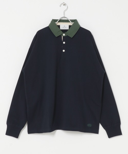 URBAN RESEARCH Sonny Label(アーバンリサーチサニーレーベル)の「ラグビーカラーロングスリーブシャツ(Tシャツ/カットソー・メンズ・ホワイト/ブラウン/ネイビー・LARGE/MEDIUM)」の6枚目の写真