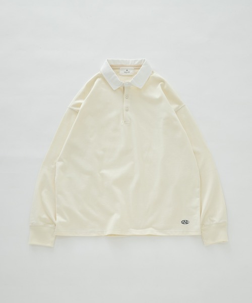 URBAN RESEARCH Sonny Label(アーバンリサーチサニーレーベル)の「ラグビーカラーロングスリーブシャツ(Tシャツ/カットソー・メンズ・ホワイト/ブラウン/ネイビー・LARGE/MEDIUM)」の13枚目の写真