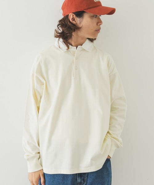 URBAN RESEARCH Sonny Label(アーバンリサーチサニーレーベル)の「ラグビーカラーロングスリーブシャツ(Tシャツ/カットソー・メンズ・ホワイト/ブラウン/ネイビー・LARGE/MEDIUM)」の20枚目の写真