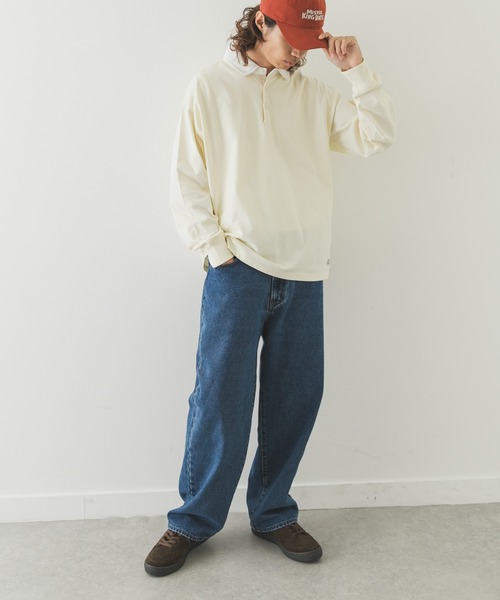 URBAN RESEARCH Sonny Label(アーバンリサーチサニーレーベル)の「ラグビーカラーロングスリーブシャツ(Tシャツ/カットソー・メンズ・ホワイト/ブラウン/ネイビー・LARGE/MEDIUM)」の21枚目の写真