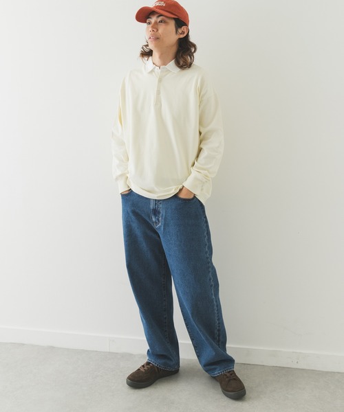 URBAN RESEARCH Sonny Label(アーバンリサーチサニーレーベル)の「ラグビーカラーロングスリーブシャツ(Tシャツ/カットソー・メンズ・ホワイト/ブラウン/ネイビー・LARGE/MEDIUM)」の22枚目の写真
