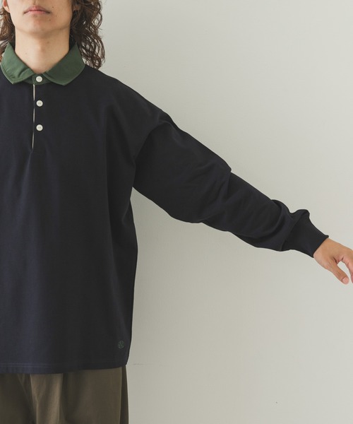 URBAN RESEARCH Sonny Label(アーバンリサーチサニーレーベル)の「ラグビーカラーロングスリーブシャツ(Tシャツ/カットソー・メンズ・ホワイト/ブラウン/ネイビー・LARGE/MEDIUM)」の17枚目の写真