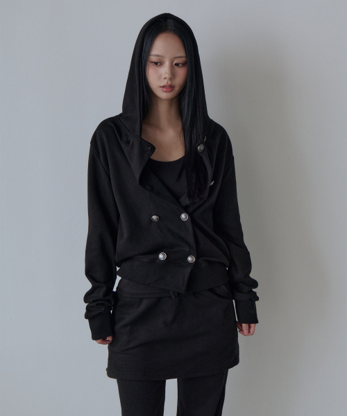 5OML(オーオーエムエル)の「スカートレイヤードbootカットパンツ(ブラック)(その他パンツ・レディース・ブラック・MEDIUM/LARGE)」の2枚目の写真
