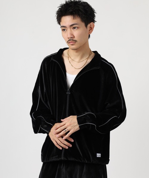 PRO CLUB (プロクラブ)の「PRO CLUB VELOUR TRACK JACKET サイドライン ベロアトラックジャケット セットアップ可(ジャージ・メンズ・シルバー/ブラック/ネイビー/ピンク・S/M/XL/XS/3XL/2XL)」の7枚目の写真