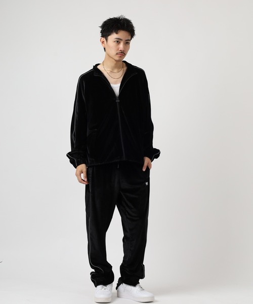 PRO CLUB (プロクラブ)の「PRO CLUB VELOUR TRACK JACKET サイドライン ベロアトラックジャケット セットアップ可(ジャージ・メンズ・シルバー/ブラック/ネイビー/ピンク・S/M/XL/XS/3XL/2XL)」の8枚目の写真
