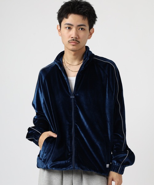 PRO CLUB (プロクラブ)の「PRO CLUB VELOUR TRACK JACKET サイドライン ベロアトラックジャケット セットアップ可(ジャージ・メンズ・シルバー/ブラック/ネイビー/ピンク・S/M/XL/XS/3XL/2XL)」の13枚目の写真