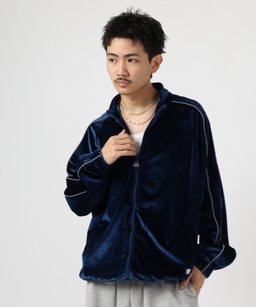 PRO CLUB (プロクラブ)の「PRO CLUB VELOUR TRACK JACKET サイドライン ベロアトラックジャケット セットアップ可(ジャージ・メンズ・シルバー/ブラック/ネイビー/ピンク・S/M/XL/XS/3XL/2XL)」の15枚目の写真