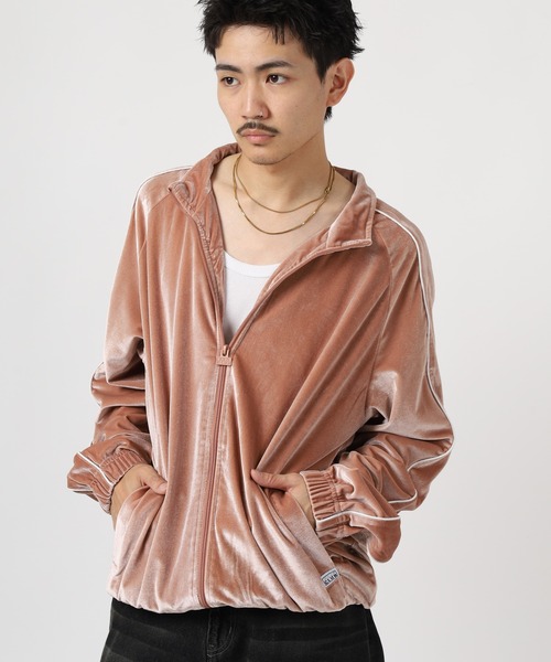 PRO CLUB (プロクラブ)の「PRO CLUB VELOUR TRACK JACKET サイドライン ベロアトラックジャケット セットアップ可(ジャージ・メンズ・シルバー/ブラック/ネイビー/ピンク・S/M/XL/XS/3XL/2XL)」の18枚目の写真