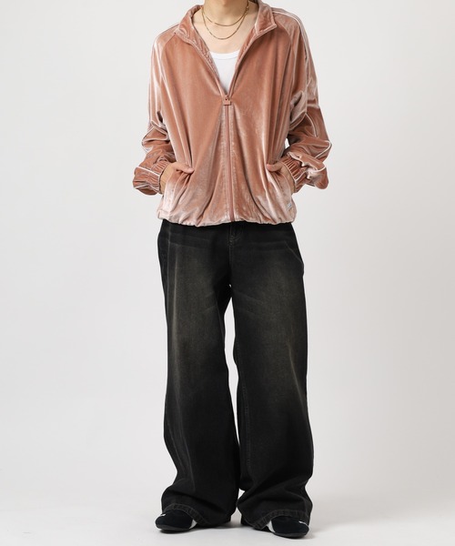 PRO CLUB (プロクラブ)の「PRO CLUB VELOUR TRACK JACKET サイドライン ベロアトラックジャケット セットアップ可(ジャージ・メンズ・シルバー/ブラック/ネイビー/ピンク・S/M/XL/XS/3XL/2XL)」の22枚目の写真