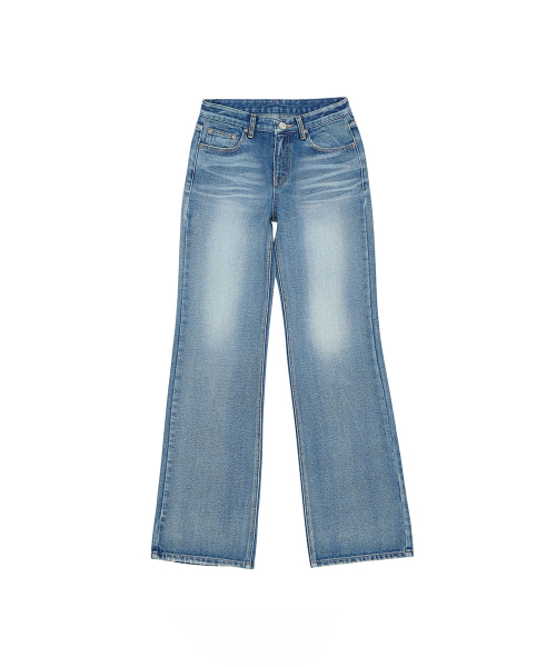 NO EXTRA TOUCH(ノー・エクストラ・タッチ)の「Low Straight Basic Denim Pants (Blue) / 26FWPT001BL(デニムパンツ・レディース・ブルー・SMALL/MEDIUM/LARGE)」の3枚目の写真