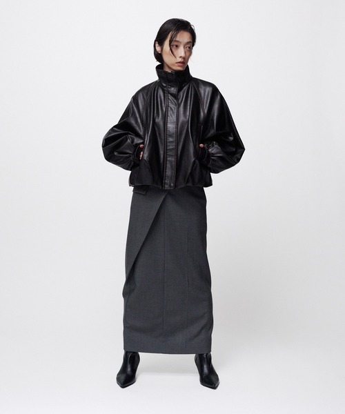 THINGS THAT MATTER（シングス ザット マター）の「FAUX LEATHER BALLOON BLOUSON / フェイクレザーバルーンブルゾン（ブルゾン・レディース・ダークブラウン/ブラック・FREE）」の22枚目の写真