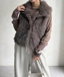 【WEB限定】フェイクファーベスト