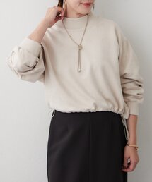 スエポン袖タックプルオーバー