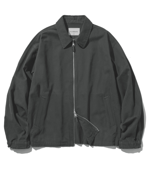 F.ILLUMINATE(フィルミネイト)の「コットンカラーブルゾンジャケット-2Color(ブルゾン・レディース・ブラック/チャコール・SMALL/MEDIUM/LARGE)」の3枚目の写真