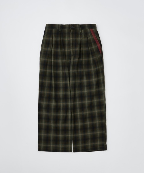 ADAM PATEK(アダムパテック)の「【ADAMPATEK/アダムパテック】 brushed shade ombrecheck easytrouser オンブレチェックイージートラウザー(その他パンツ・レディース・ブラウン/グリーン・1)」の1枚目の写真