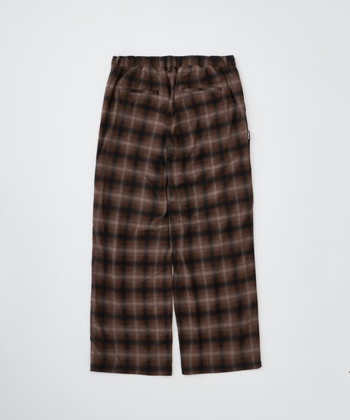ADAM PATEK(アダムパテック)の「【ADAMPATEK/アダムパテック】 brushed shade ombrecheck easytrouser オンブレチェックイージートラウザー(その他パンツ・レディース・ブラウン/グリーン・1)」の7枚目の写真