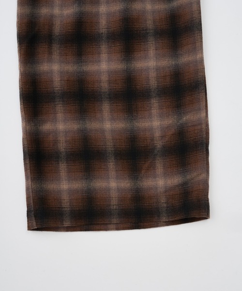 ADAM PATEK(アダムパテック)の「【ADAMPATEK/アダムパテック】 brushed shade ombrecheck easytrouser オンブレチェックイージートラウザー(その他パンツ・レディース・ブラウン/グリーン・1)」の11枚目の写真