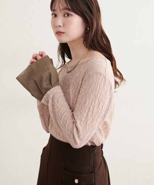 natural couture(ナチュラルクチュール)の「レースジャガードプルオーバー(Tシャツ/カットソー・レディース・ライトベージュ/ブラック/アイボリー・FREE)」の13枚目の写真