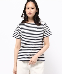 earth music&ecology | クーポン1000円オフの115円で購入☆ボートネックボーダー半袖(Tシャツ/カットソー)