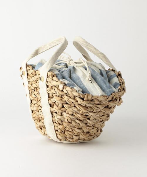 Another Edition（アナザーエディション）の「テープミニバスケットトート/AEBC Tape MiniBSK TOTE（かごバッグ・レディース・オフホワイト/オリーブ・FREE）」の6枚目の写真