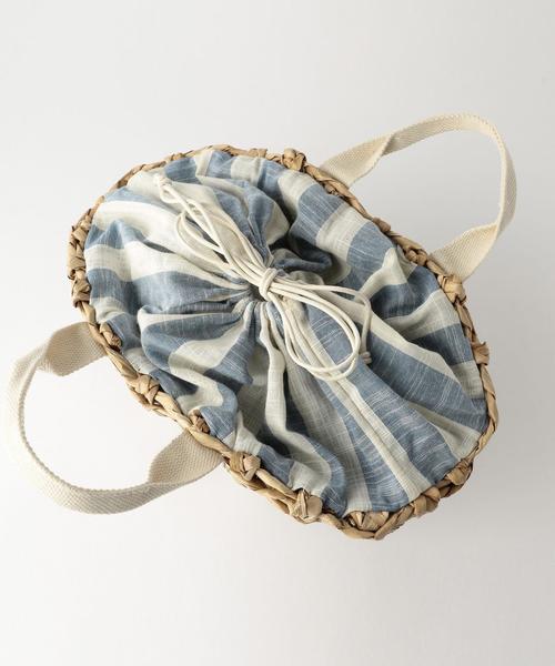 Another Edition（アナザーエディション）の「テープミニバスケットトート/AEBC Tape MiniBSK TOTE（かごバッグ・レディース・オフホワイト/オリーブ・FREE）」の10枚目の写真