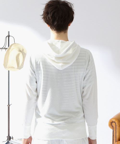 Champion（チャンピオン）の「【別注】【セットアップ対応】Champion パイル パーカー（パーカー・メンズ・グレー/ネイビー/ホワイト・3/2/4）」の5枚目の写真