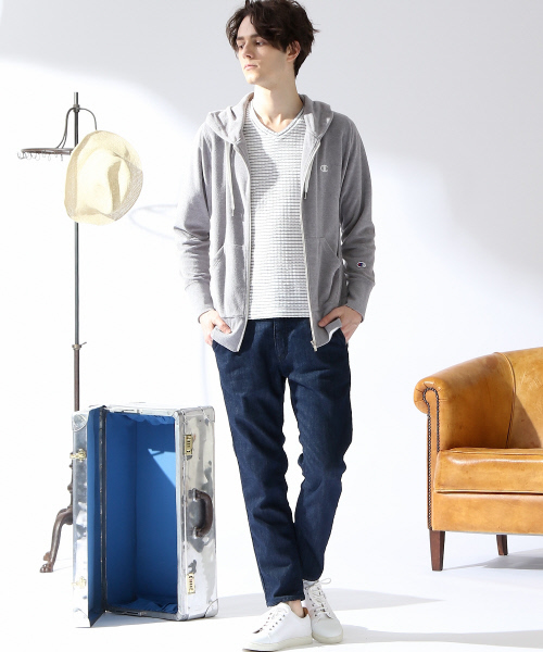 Champion（チャンピオン）の「【別注】【セットアップ対応】Champion パイル パーカー（パーカー・メンズ・グレー/ネイビー/ホワイト・3/2/4）」の9枚目の写真