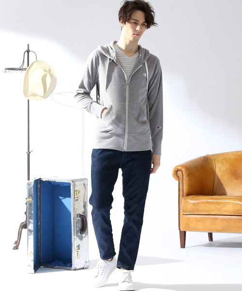 Champion（チャンピオン）の「【別注】【セットアップ対応】Champion パイル パーカー（パーカー・メンズ・グレー/ネイビー/ホワイト・3/2/4）」の10枚目の写真