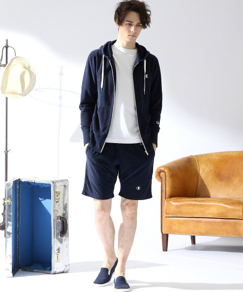 Champion（チャンピオン）の「【別注】【セットアップ対応】Champion パイル パーカー（パーカー・メンズ・グレー/ネイビー/ホワイト・3/2/4）」の11枚目の写真