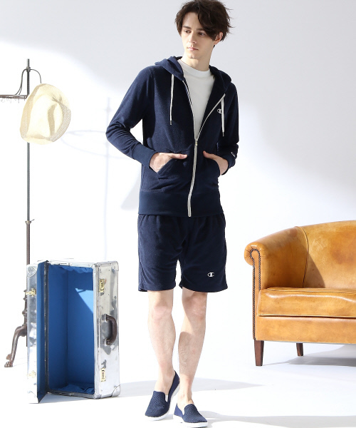 Champion（チャンピオン）の「【別注】【セットアップ対応】Champion パイル パーカー（パーカー・メンズ・グレー/ネイビー/ホワイト・3/2/4）」の12枚目の写真