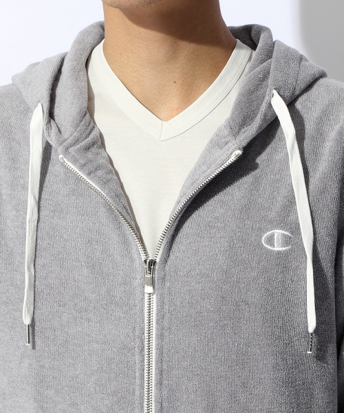 Champion（チャンピオン）の「【別注】【セットアップ対応】Champion パイル パーカー（パーカー・メンズ・グレー/ネイビー/ホワイト・3/2/4）」の16枚目の写真