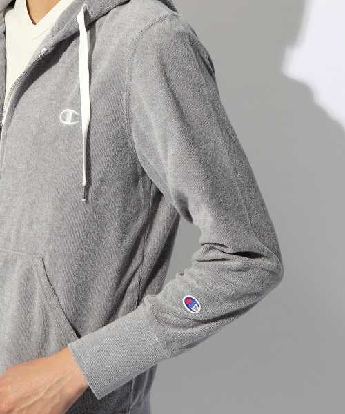 Champion（チャンピオン）の「【別注】【セットアップ対応】Champion パイル パーカー（パーカー・メンズ・グレー/ネイビー/ホワイト・3/2/4）」の20枚目の写真