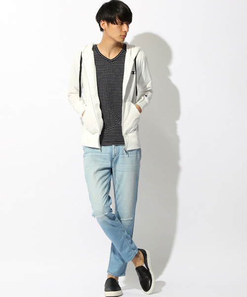 Champion（チャンピオン）の「【別注】【セットアップ対応】Champion パイル パーカー（パーカー・メンズ・グレー/ネイビー/ホワイト・3/2/4）」の17枚目の写真