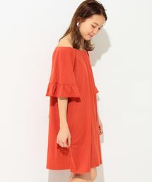 Another Edition | 【予約】【WEB店舗限定】オフショルダーチュニックワンピース/ aeBFC オフショル チュニック OP(ワンピース)