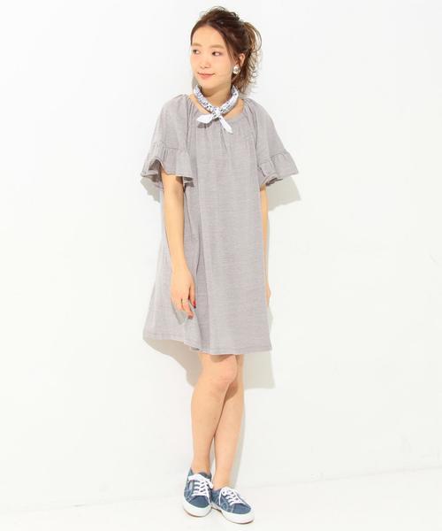 Another Edition（アナザーエディション）の「【WEB店舗限定】オフショルダーチュニックワンピース/ aeBFC オフショル チュニック OP◆（ワンピース・レディース・ブラック/ライトグレー/レッド・フリー）」の17枚目の写真