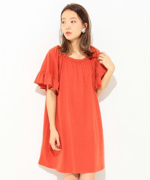 Another Edition（アナザーエディション）の「【WEB店舗限定】オフショルダーチュニックワンピース/ aeBFC オフショル チュニック OP◆（ワンピース・レディース・ブラック/ライトグレー/レッド・フリー）」の10枚目の写真