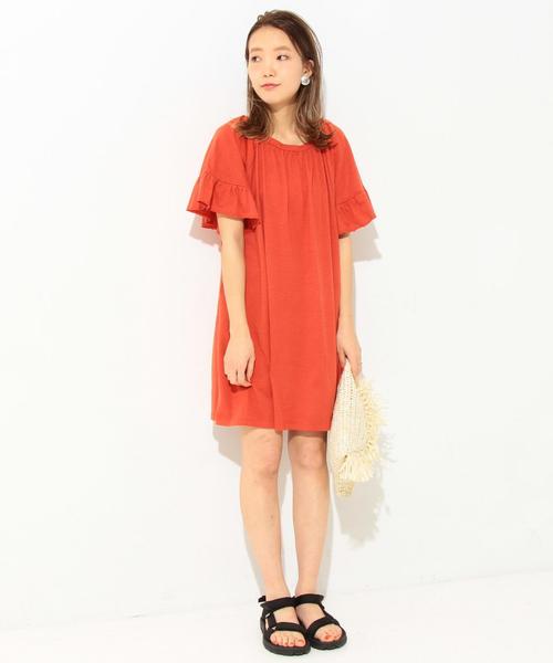 Another Edition（アナザーエディション）の「【WEB店舗限定】オフショルダーチュニックワンピース/ aeBFC オフショル チュニック OP◆（ワンピース・レディース・ブラック/ライトグレー/レッド・フリー）」の12枚目の写真