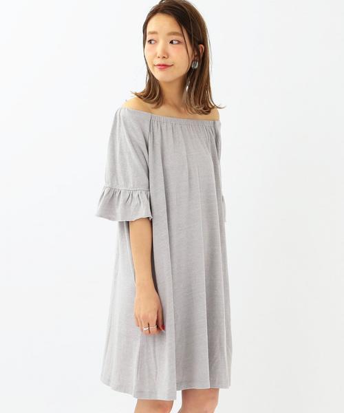 Another Edition（アナザーエディション）の「【WEB店舗限定】オフショルダーチュニックワンピース/ aeBFC オフショル チュニック OP◆（ワンピース・レディース・ブラック/ライトグレー/レッド・フリー）」の20枚目の写真