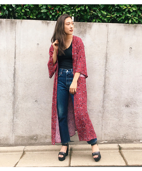 SLY(スライ)の「DIRNDL FLOWER GOWN(カーディガン/ボレロ・レディース・ライトブルー/ブラック/ワインレッド・FREE)」の3枚目の写真