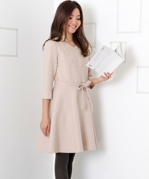 Natural Beauty Basic ナチュラルビューティベーシック の ウールラメブッチャーワンピース ワンピース Wear